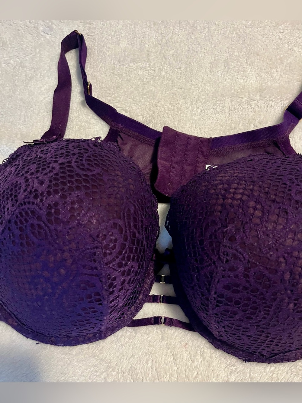 Cacique Boost Balconette Lace Push Up bra